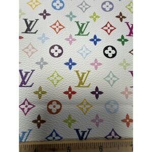 LV  Multicolor Monogram Vinyl For Crafting And Rep1acment  piece 12" X 12"